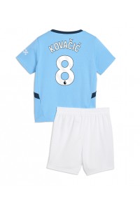 Manchester City Mateo Kovacic #8 Babytruitje Thuis tenue Kind 2024-25 Korte Mouw (+ Korte broeken)